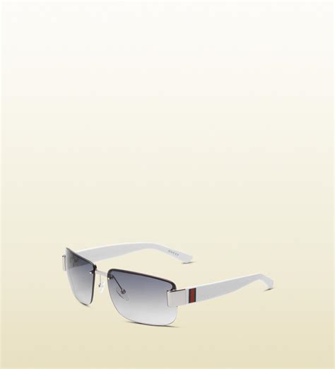 gucci rimless sunglasses logo